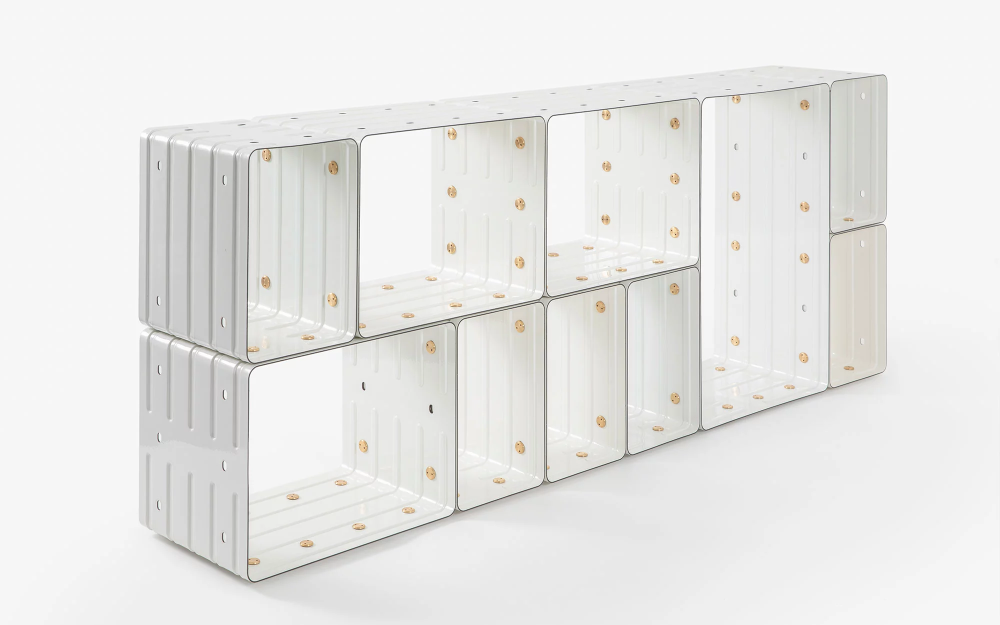 Quobus 1,3,6 monochromatic - Marc Newson - Bookshelf - Galerie kreo