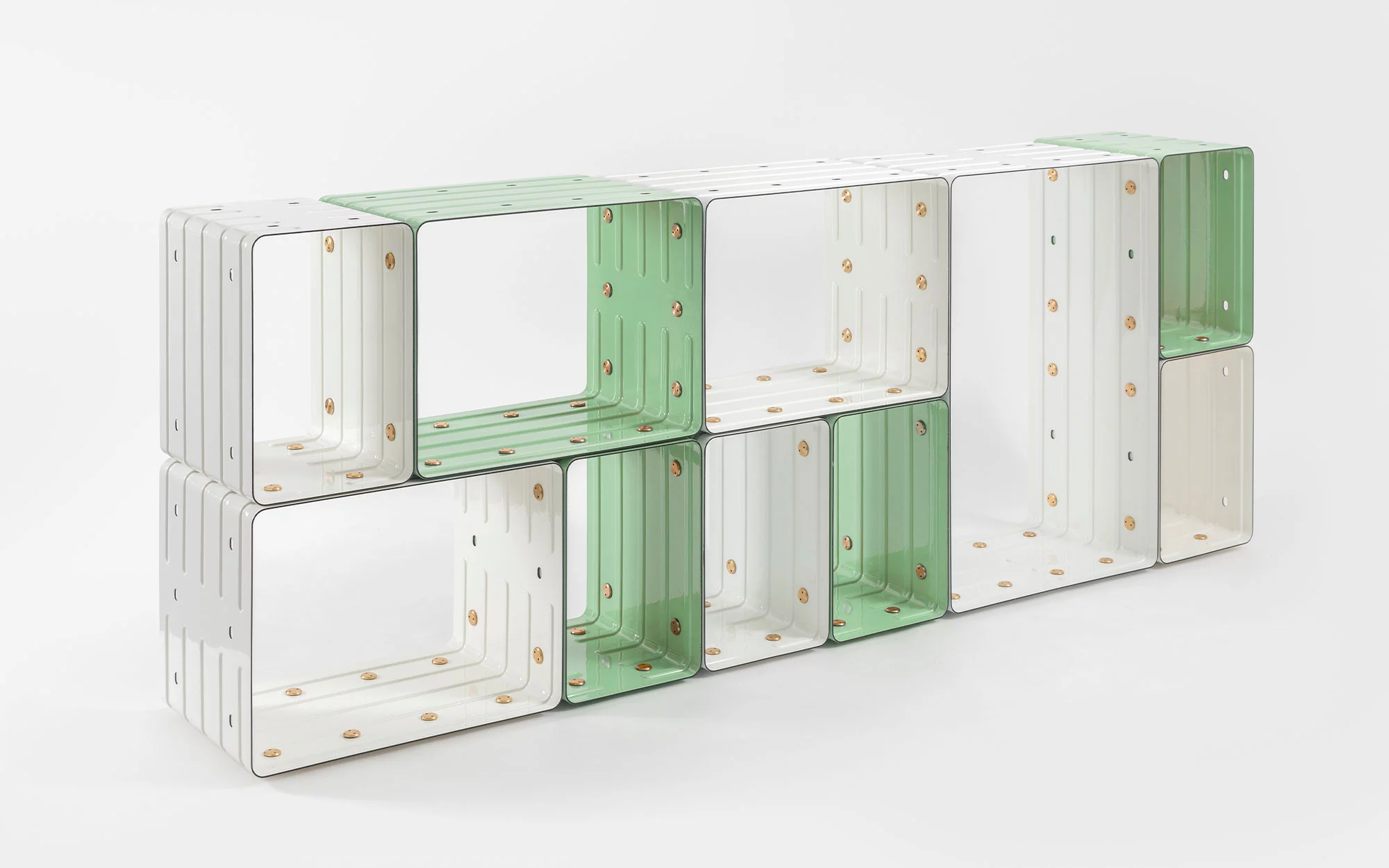 Quobus 1,3,6 two-colored - Marc Newson - Bookshelf - Galerie kreo